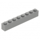 LEGO kocka 1x8, sötétszürke (3008)